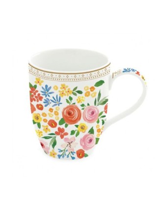 Cana din portelan, 350 ml, Boho Flowers - SIMONA'S COOKSHOP